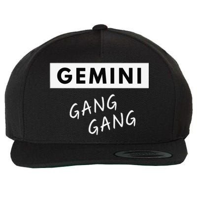 Gemini Gang Gang - Zodiac Quote Birthday Gift Wool Snapback Cap