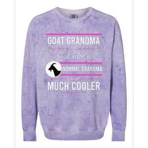 Goat Grandma Goat Lady Mother's Day Goat Lover Mother Women Colorblast Crewneck Sweatshirt