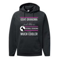 Goat Grandma Goat Lady Mother's Day Goat Lover Mother Women Performance Fleece Hoodie