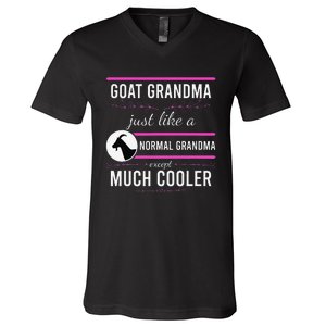 Goat Grandma Goat Lady Mother's Day Goat Lover Mother Women V-Neck T-Shirt