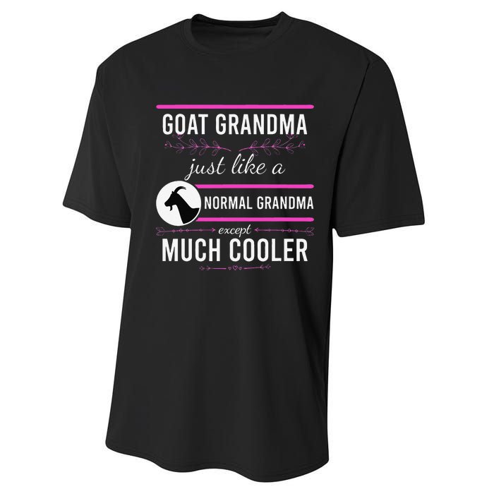 Goat Grandma Goat Lady Mother's Day Goat Lover Mother Women Performance Sprint T-Shirt