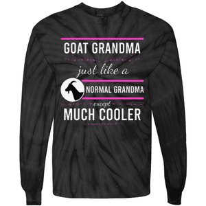 Goat Grandma Goat Lady Mother's Day Goat Lover Mother Women Tie-Dye Long Sleeve Shirt