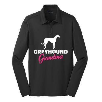 Greyhound Grandma Gift Silk Touch Performance Long Sleeve Polo