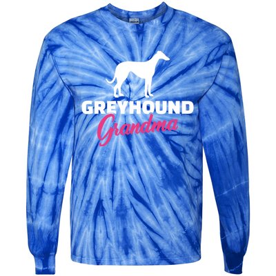 Greyhound Grandma Gift Tie-Dye Long Sleeve Shirt