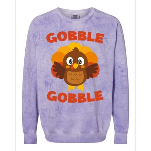 Gobble Gobble Gift Thanksgiving Day Cool Gift Funny Gift Colorblast Crewneck Sweatshirt