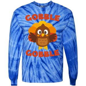 Gobble Gobble Gift Thanksgiving Day Cool Gift Funny Gift Tie-Dye Long Sleeve Shirt