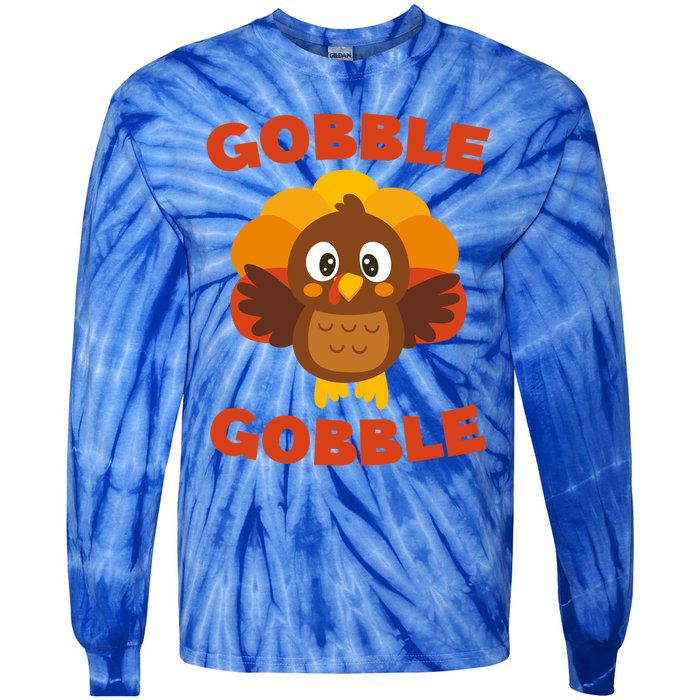 Gobble Gobble Gift Thanksgiving Day Cool Gift Funny Gift Tie-Dye Long Sleeve Shirt