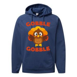 Gobble Gobble Gift Thanksgiving Day Cool Gift Funny Gift Performance Fleece Hoodie