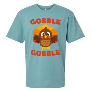 Gobble Gobble Gift Thanksgiving Day Cool Gift Funny Gift Sueded Cloud Jersey T-Shirt