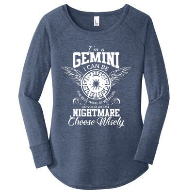 Gemini Gift Women's Perfect Tri Tunic Long Sleeve Shirt