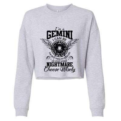 Gemini Gift Cropped Pullover Crew