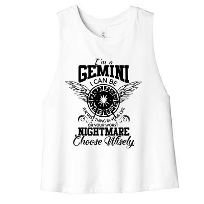 Gemini Gift Women's Racerback Cropped Tank