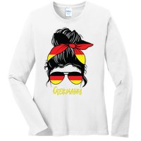 German Girl Germany Girl Dutch Woman Flag Ladies Long Sleeve Shirt