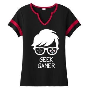 Geek Gamer Gaming Gift For Him Ladies Halftime Notch Neck Tee