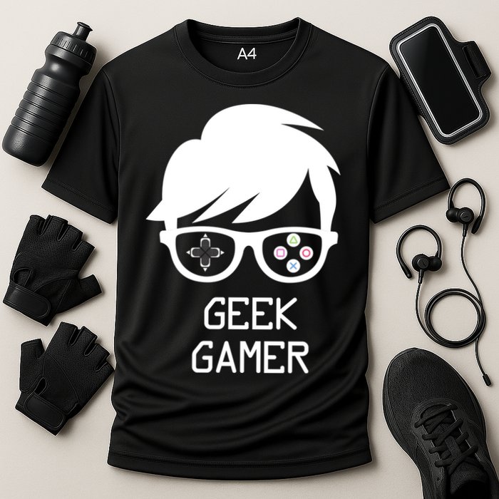 Geek Gamer Gaming Gift For Him Performance Shirt