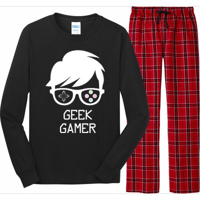 Geek Gamer Gaming Gift For Him Long Sleeve Pajama Set