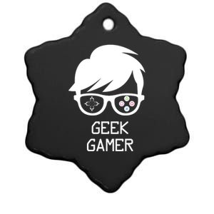 Geek Gamer Gaming Gift For Him Ceramic Star Ornament