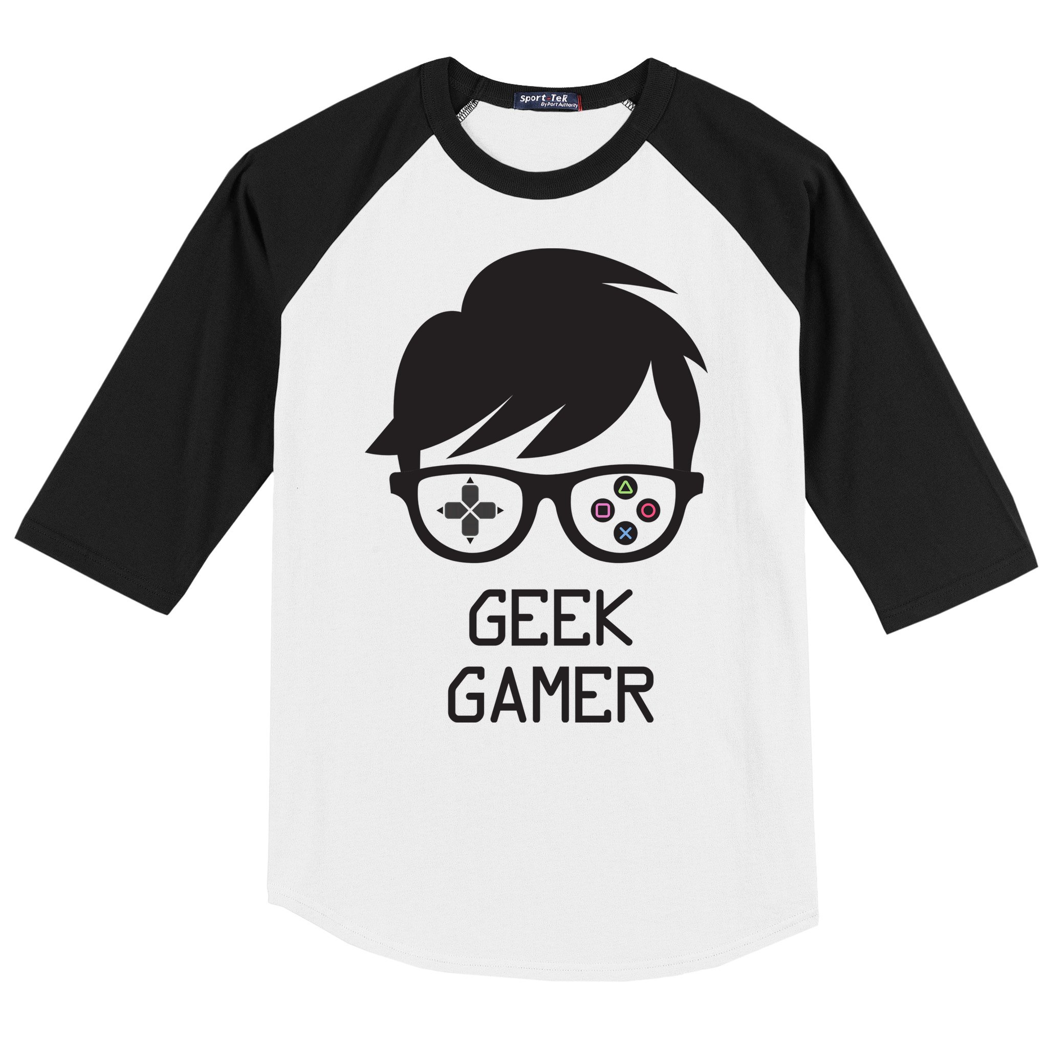 Geek Gamer Gaming Gift For Him Baseball Sleeve Shirt