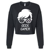 Geek Gamer Gaming Gift For Him Cropped Pullover Crew