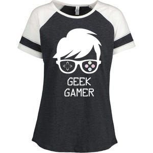 Geek Gamer Gaming Gift For Him Enza Ladies Jersey Colorblock Tee