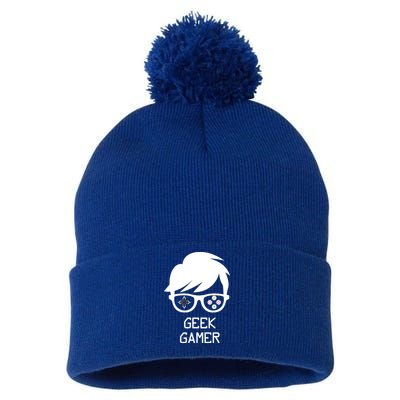 Geek Gamer Gaming Gift For Him Pom Pom 12in Knit Beanie