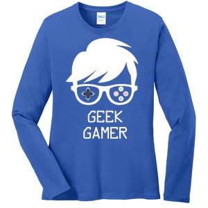 Geek Gamer Gaming Gift For Him Ladies Long Sleeve Shirt