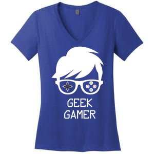 Geek Gamer Gaming Gift For Him Women's V-Neck T-Shirt