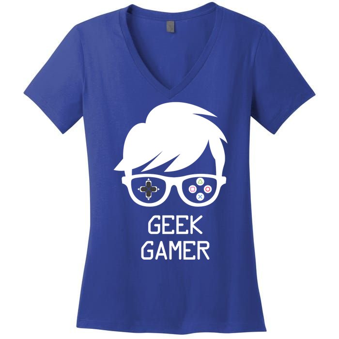 Geek Gamer Gaming Gift For Him Women's V-Neck T-Shirt