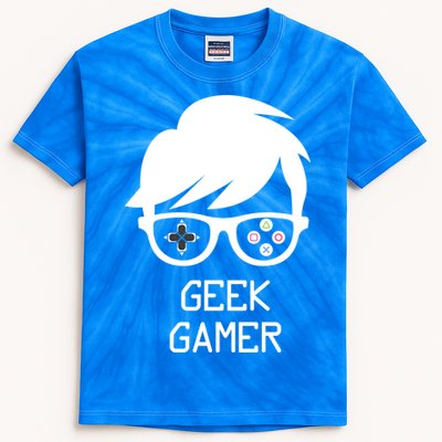 Geek Gamer Gaming Gift For Him Kids Tie-Dye T-Shirt