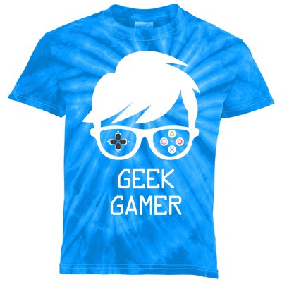 Geek Gamer Gaming Gift For Him Kids Tie-Dye T-Shirt