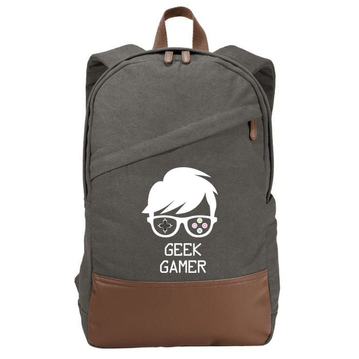 Geek Gamer Gaming Gift For Him Cotton Canvas Backpack