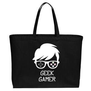 Geek Gamer Gaming Gift For Him Cotton Canvas Jumbo Tote