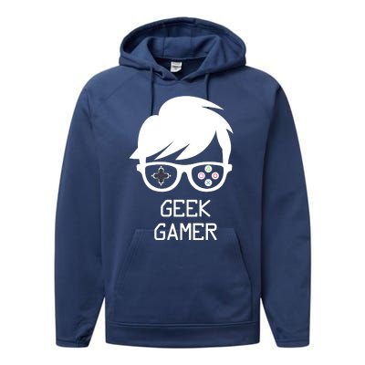 Geek Gamer Gaming Gift For Him Performance Fleece Hoodie