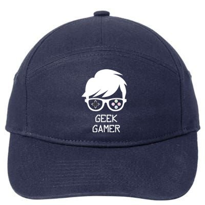 Geek Gamer Gaming Gift For Him 7-Panel Snapback Hat