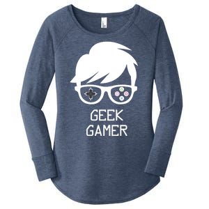 Geek Gamer Gaming Gift For Him Women's Perfect Tri Tunic Long Sleeve Shirt