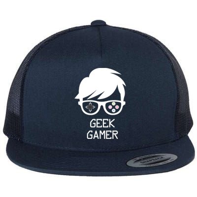 Geek Gamer Gaming Gift For Him Flat Bill Trucker Hat