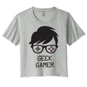 Geek Gamer Gaming Gift For Him Women's Crop Top Tee