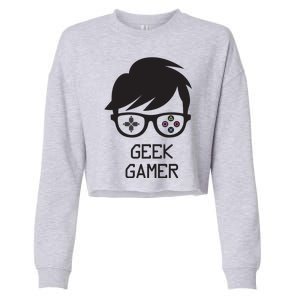 Geek Gamer Gaming Gift For Him Cropped Pullover Crew