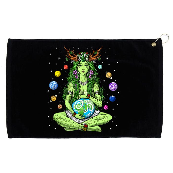 Gaia Greek Goddess Pagan Mother Earth Hippie Nature Witchy Grommeted Golf Towel