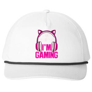 Gamer Girl Gaming I Cant Hear You Im Gaming Video Games Snapback Five-Panel Rope Hat