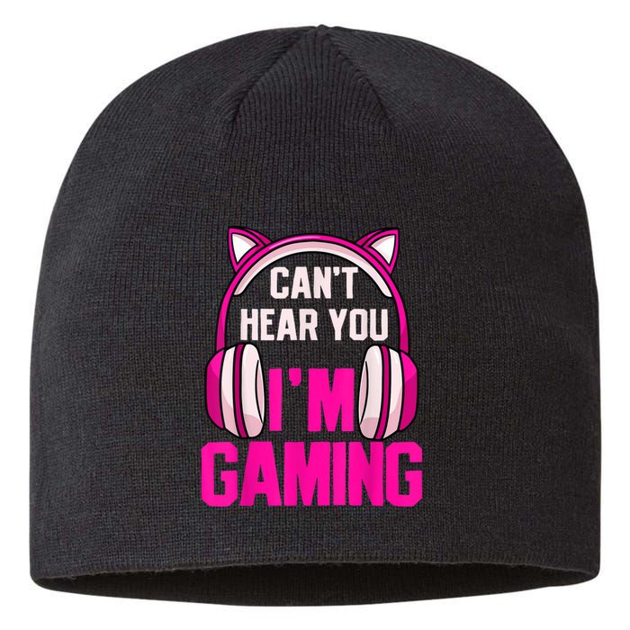 Gamer Girl Gaming I Cant Hear You Im Gaming Video Games Sustainable Beanie