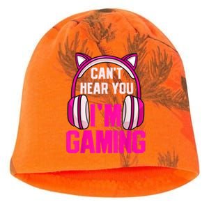 Gamer Girl Gaming I Cant Hear You Im Gaming Video Games Kati - Camo Knit Beanie