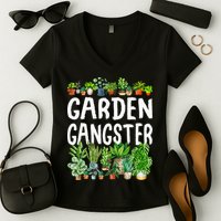 Garden Gangster Gardener Gift Idea Women's V-Neck T-Shirt