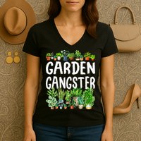 Garden Gangster Gardener Gift Idea Women's V-Neck T-Shirt