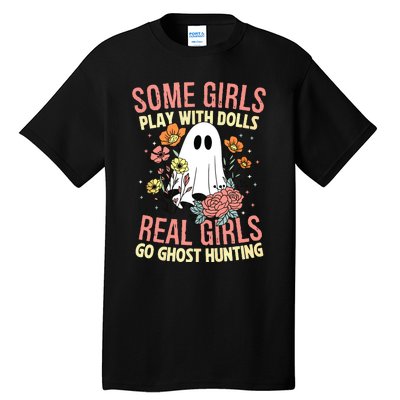 Girl Go Ghost Hunting Paranormal Adventure Ghost Researcher Tall T-Shirt