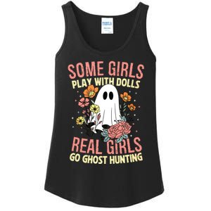 Girl Go Ghost Hunting Paranormal Adventure Ghost Researcher Ladies Essential Tank