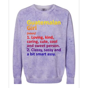 Guatemalan Guatemala Gift Funny Country Roots Descent Funny Gift Colorblast Crewneck Sweatshirt