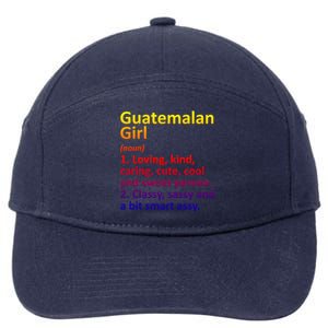 Guatemalan Guatemala Gift Funny Country Roots Descent Funny Gift 7-Panel Snapback Hat