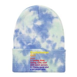 Guatemalan Guatemala Gift Funny Country Roots Descent Funny Gift Tie Dye 12in Knit Beanie