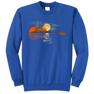 Guitar Great Gift Nature Guitar Lake Shadow Love Tall Sweatshirt